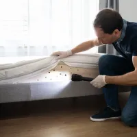 technician finding bed bugs